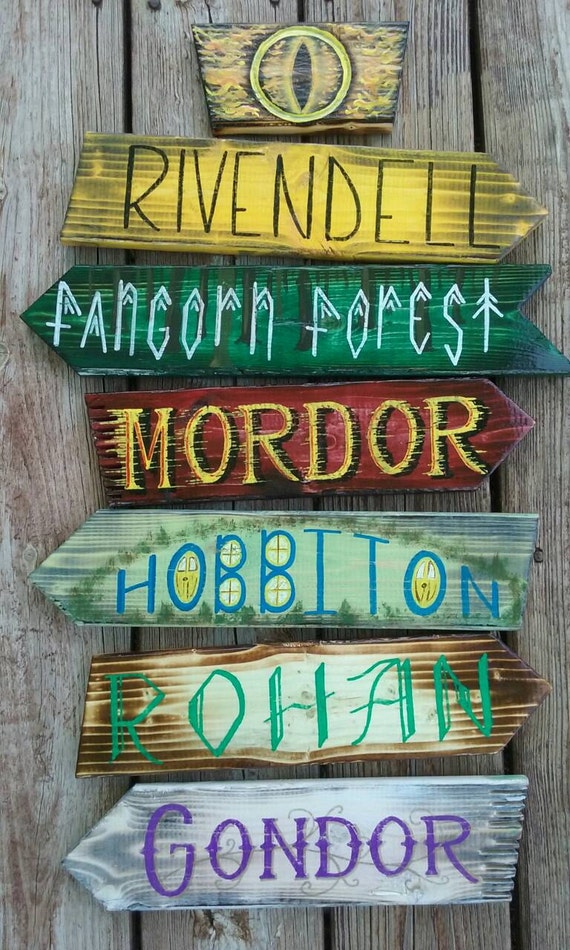 Lord of The Rings yard sign. Rustic