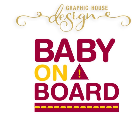 Download Baby on board SVG Cut file For Silhouette by ...