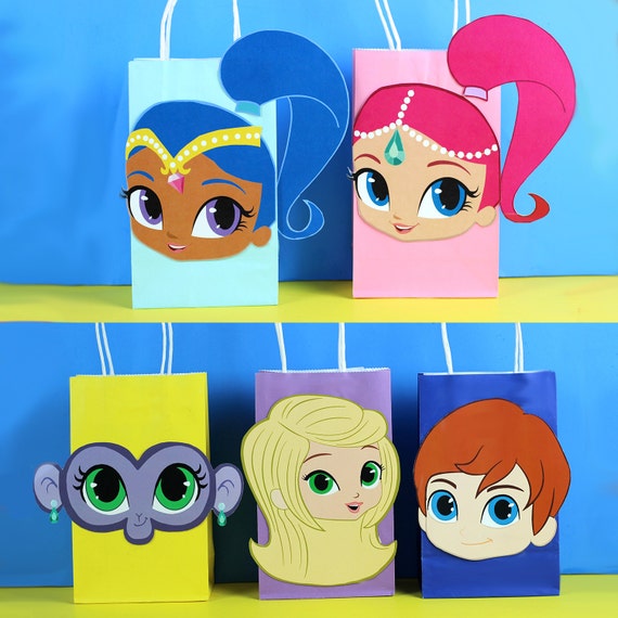 Shimmer &amp; Shine Favor Bag Instant Download by SimplyMadewithSam