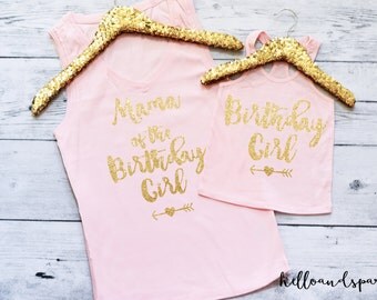 Birthday Outfit Girl, Mom of the Birthday Girl Shirt, Mommy & Me Outfit