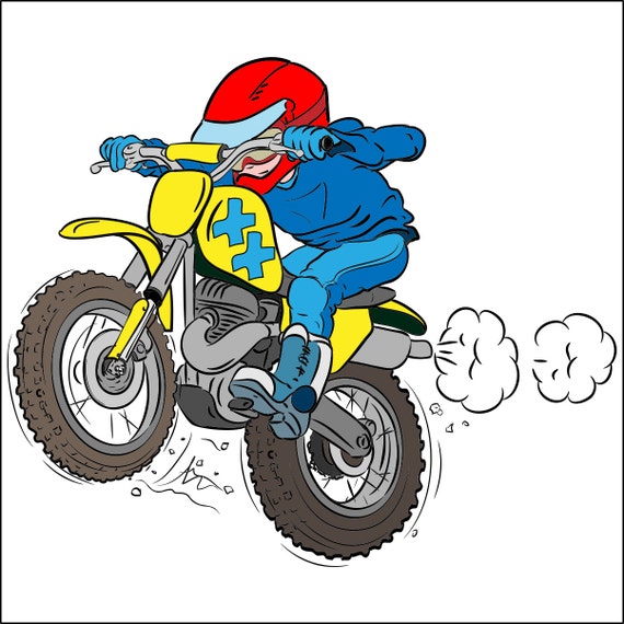 Cartoon Dirtbike