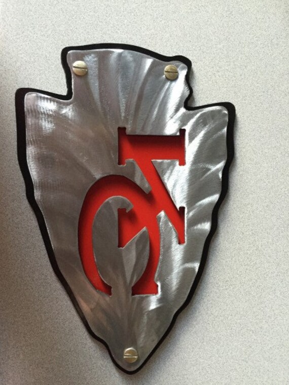 KC Chiefs Arrowhead Dual Layer Metal Wall Art w/ by GoodVibesMetal