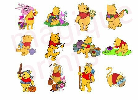 winnie the pooh stickers winnie the pooh print by Magiqueprints