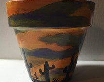 Popular Items For Painted Clay Pot On Etsy Il 214x170.979867080 P2ab