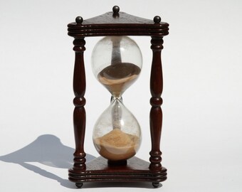 Collectible hourglass sand glass/ Vintage hourglass sand glass/ Sand timer