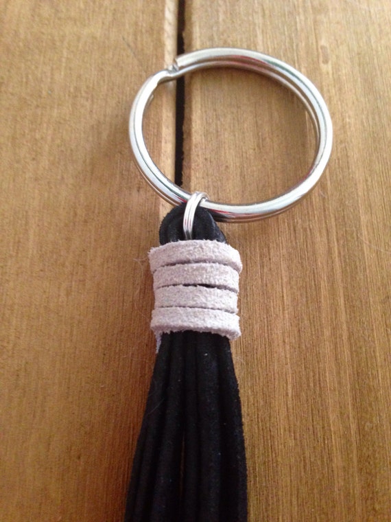 Items similar to Black Fringe/Tassel Keychain on Etsy