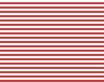 Red and White Stripe Knit Fabric by the yard by Edward Oliver Austin Designs eoadesigns
