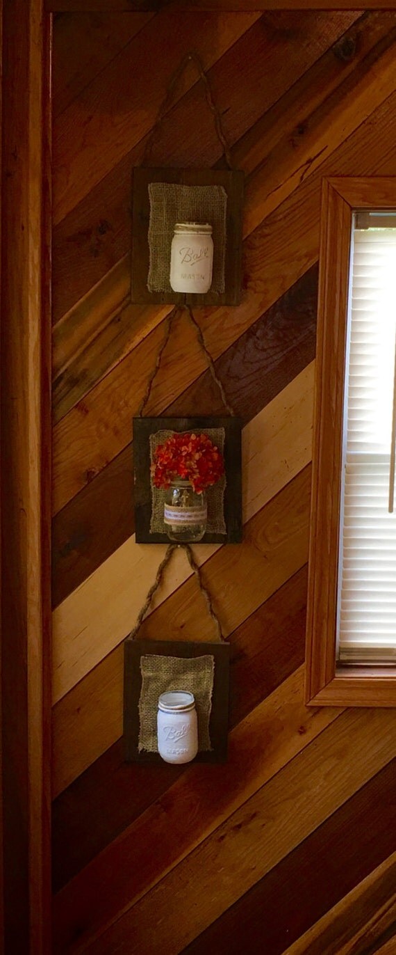 Items similar to 3 pc Mason Jar Rope Hanging on Etsy