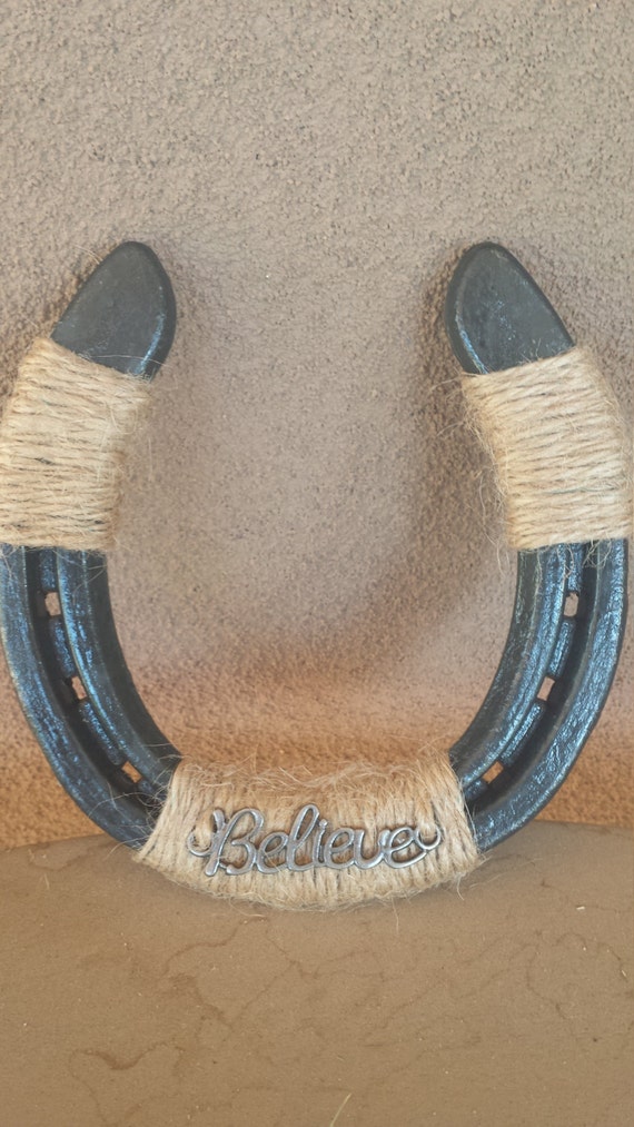 Items similar to Believe Rustic horseshoe on Etsy