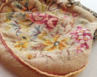 19th Century Petit Point Bag