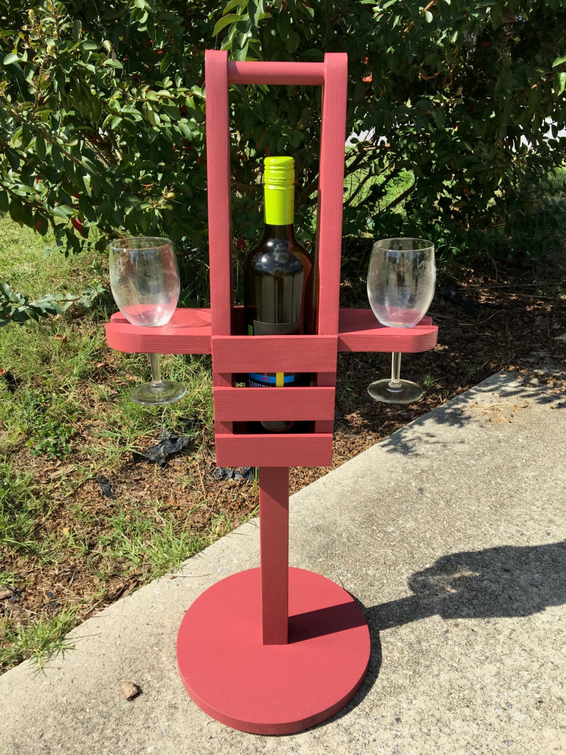 Wine Bottle Stand custom order by CustomWoodByJB on Etsy