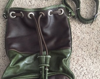 Handmade Leather Bucket Bag