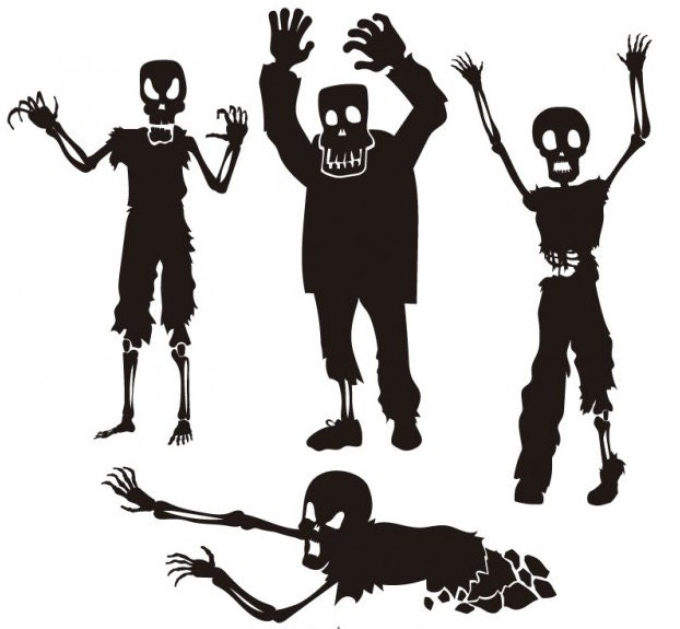Download Zombie Silhouettes Pack Silhouette SVG Cut Files by ...