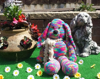 Cuddles the Puppy Hand Knit
