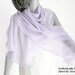 Pale Lavender Shawl Wide Wrap, Light Lilac Mauve Natural Silk Chiffon, Unique Hand Dyed, Medium Large Plus Size, by Silk Artist Jossiani