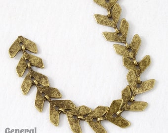 6.5mm Antique Brass Chevron Chain #CC60