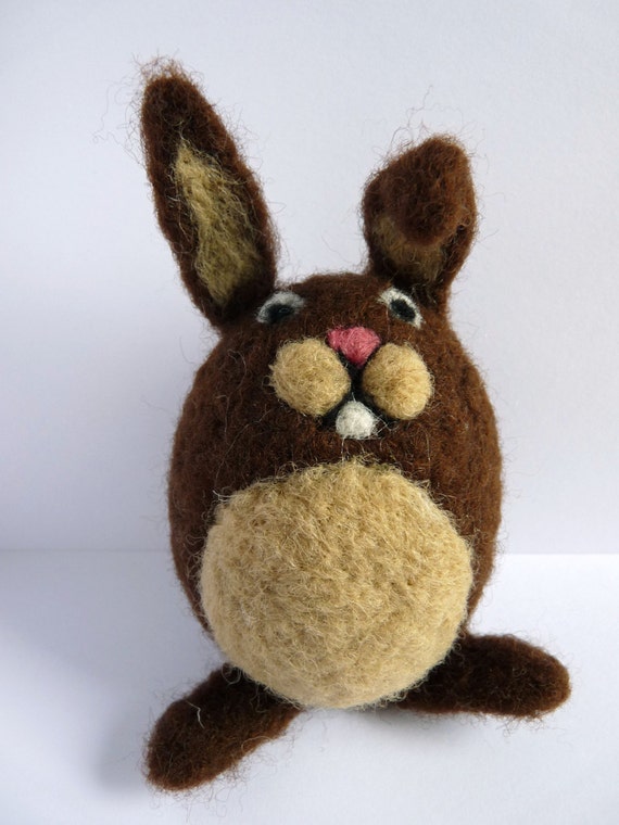Items similar to Brown Bunny Easter Egg Needle Felting Craft Kit DIY on