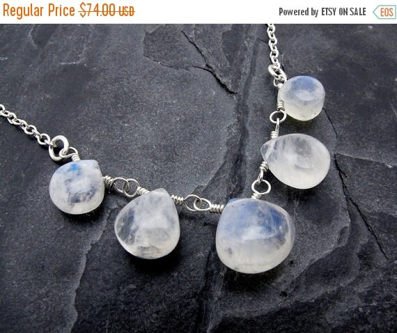 moonstone necklace moonstone briolette by SharonClancyDesigns