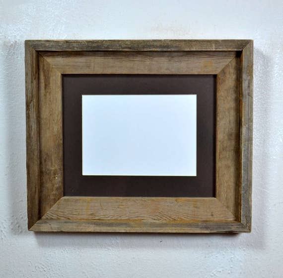 8x10 natural wood picture frame with 5x7 mat