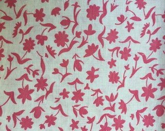 Vintage Pink Floral Unopened Cotton Print Feed Sack Feedsack