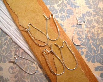 Small Sterling Silver Plated Kidney Ear Wires from Nunn Design - 6 Count