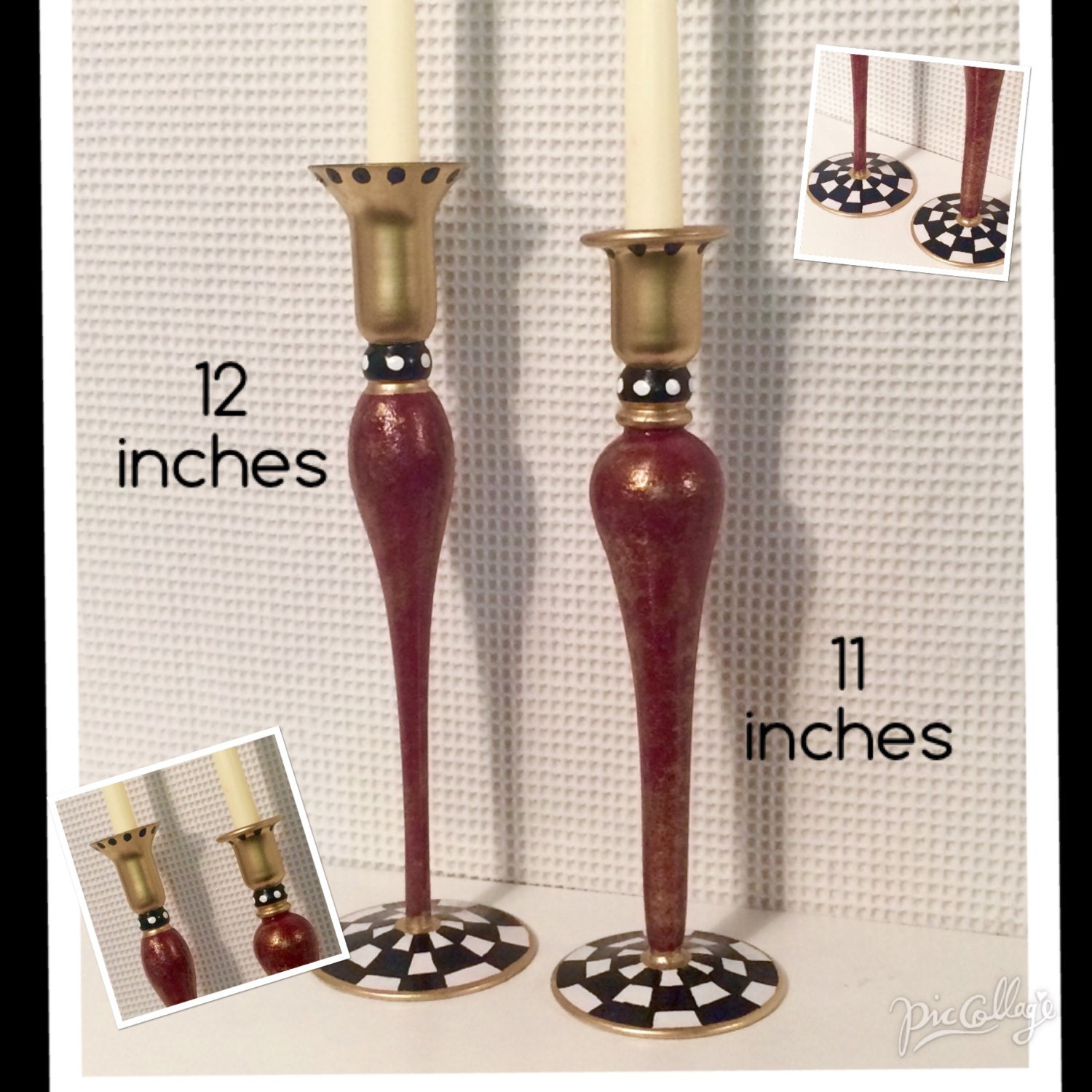 Painted candle holders // painted candlesticks // whimsical