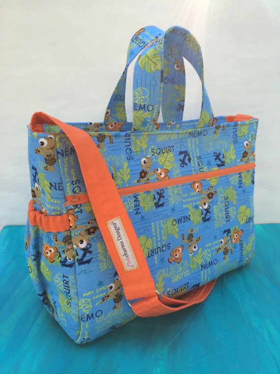 Finding Nemo handmade diaper bag adjustable strap elastic