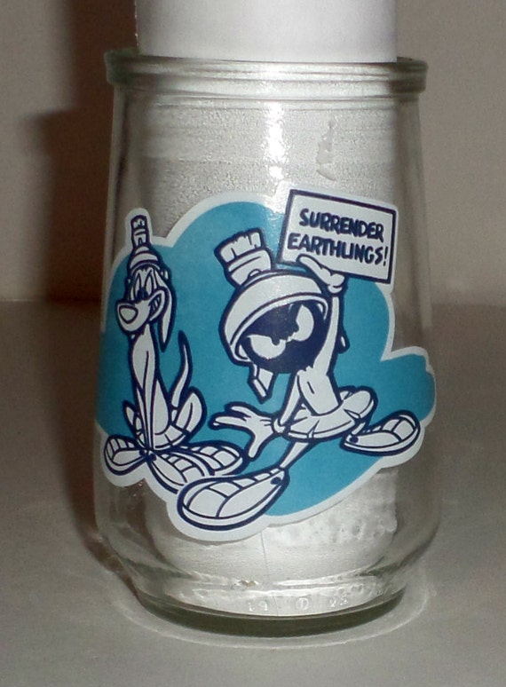 Vintage Jelly Jar Glass Marvin The Martian Jelly Glass