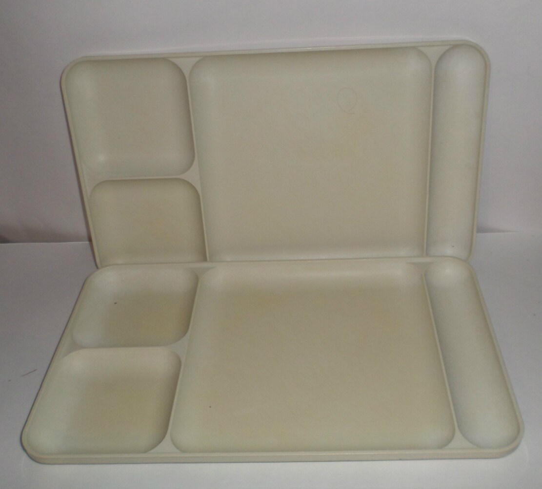 Vintage Tupperware Lunch Trays Sectional Trays TV Dinner