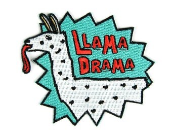 Llama Drama Iron On Patch