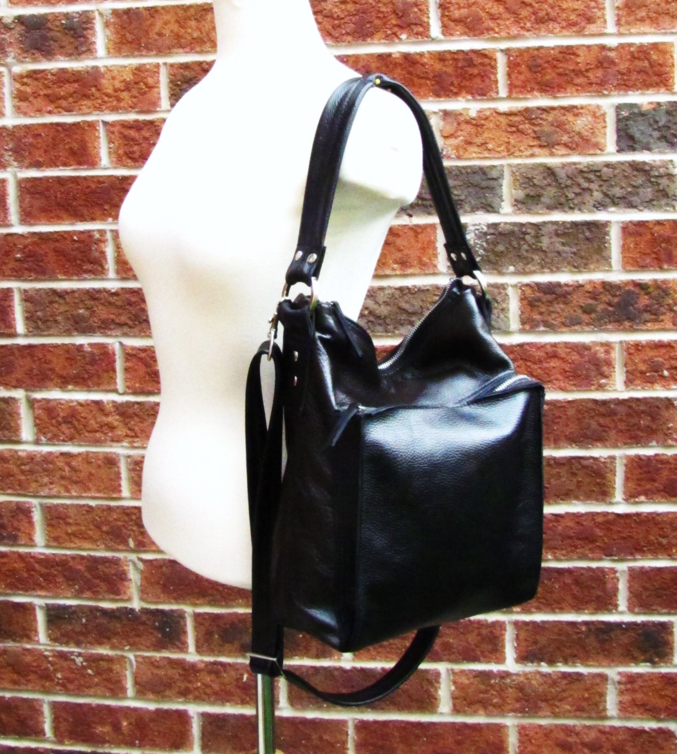 slouchy leather purse