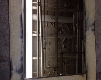 21 x 25-1/4 framed mirror