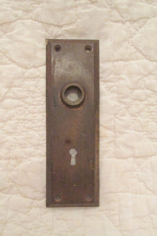 Vintage Door Knob Plate with key hole
