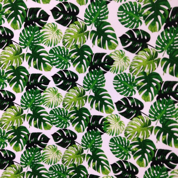 Modern miniature Monstera print dollshouse wallpaper /1:12