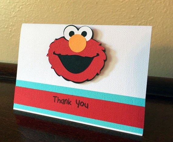 Elmo Party Thank You Cards Elmo Birthday Party Elmo Thank