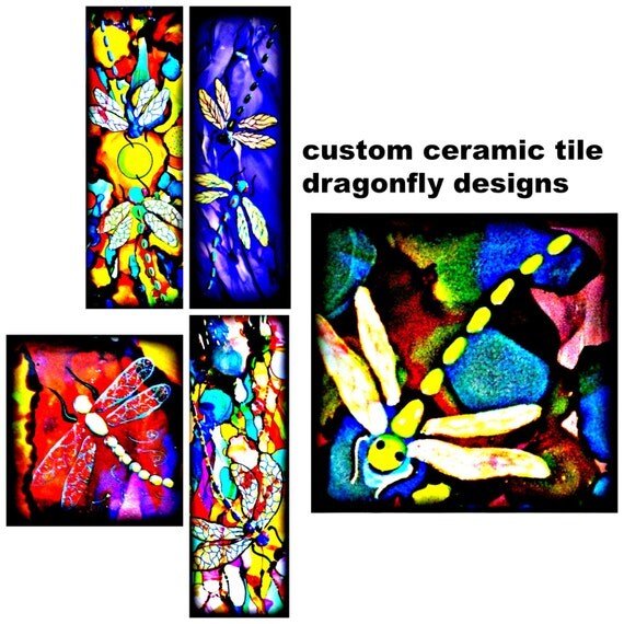 dragonfly decor dragonfly paintings ceramic tile designs