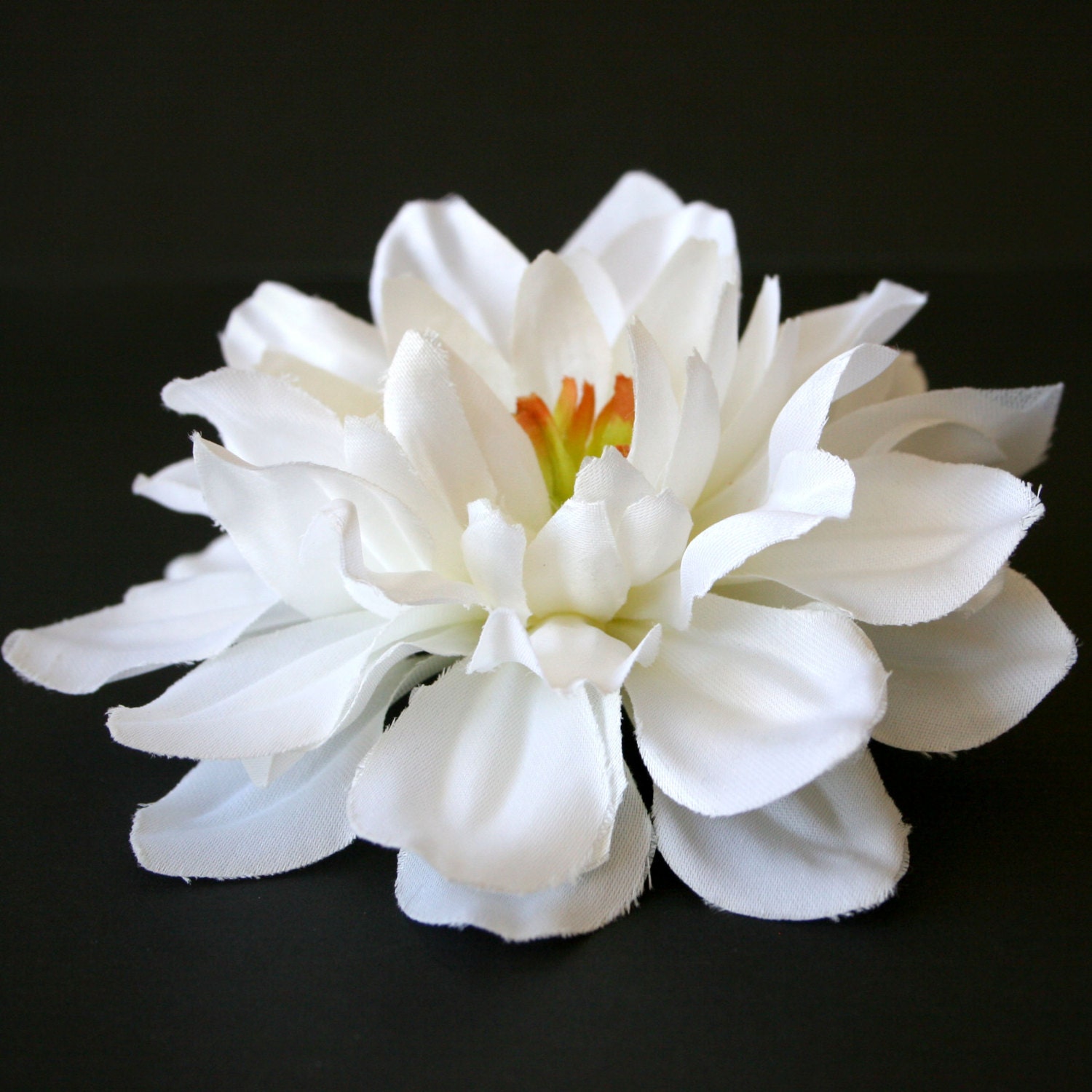 Lovely Layers Creamy White Dahlia Artificial Flower, Silk Flower from