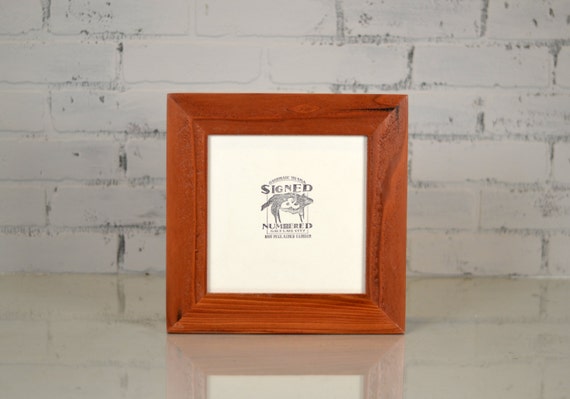 8x8 Square Picture Frame In Reclaimed Natural Redwood