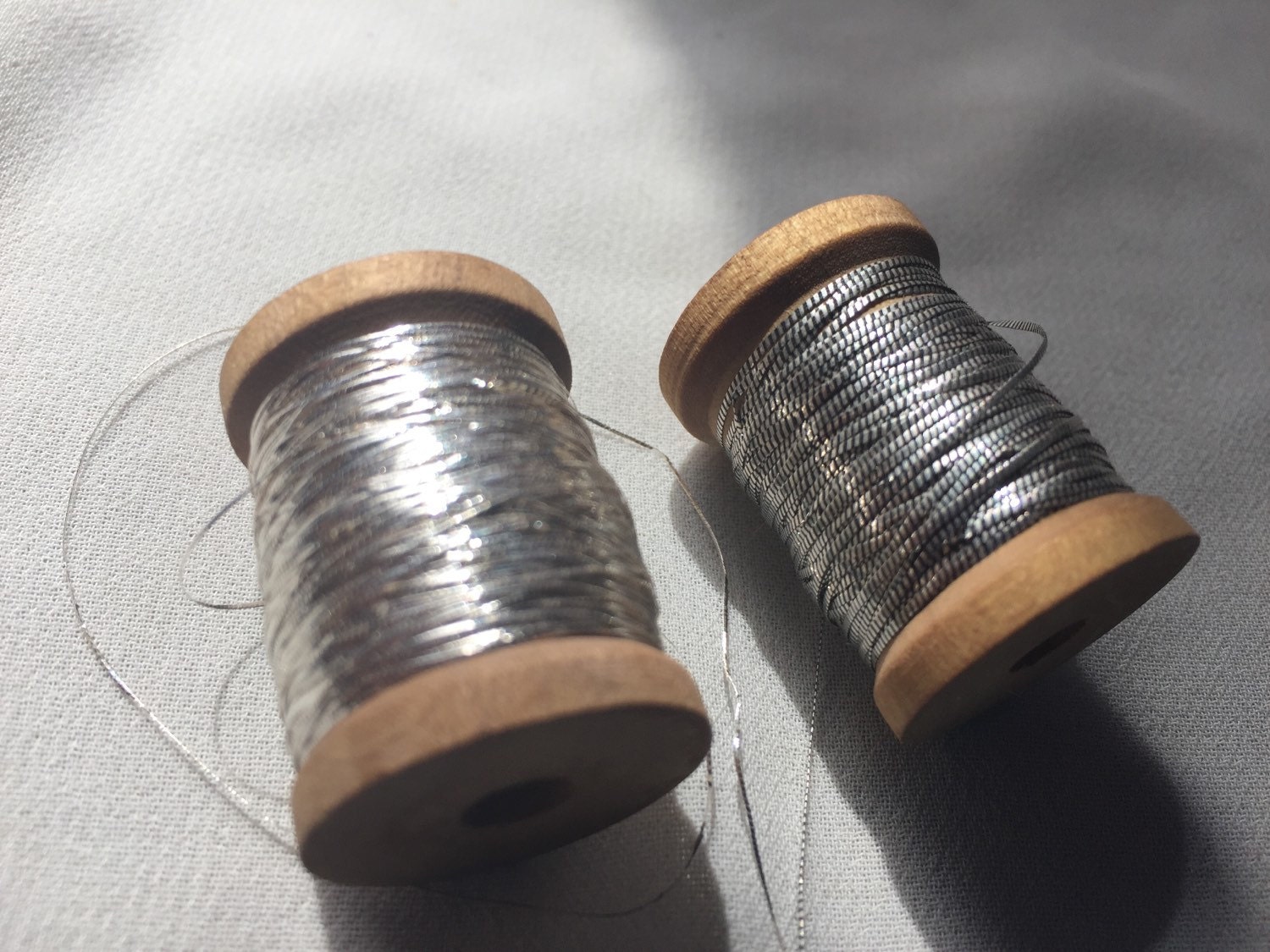 Antique Silver metal thread Combo pack over 600 inches 2