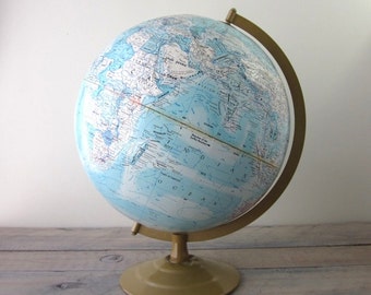 Vintage School House Globe with Metal Base by Globemaster