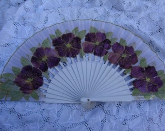 hand painted spanish fan FREE SHIPPING