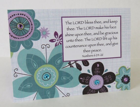 The Lord Bless Thee Christian All Occasion Card With Scripture