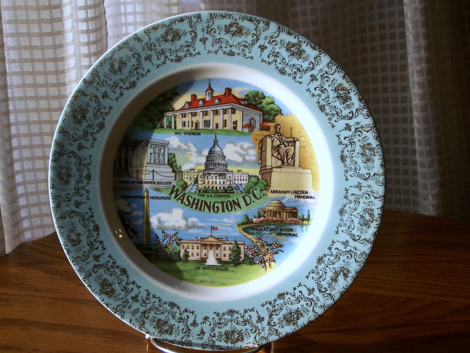 Vintage Washington DC Commemorative Souvenir Plate