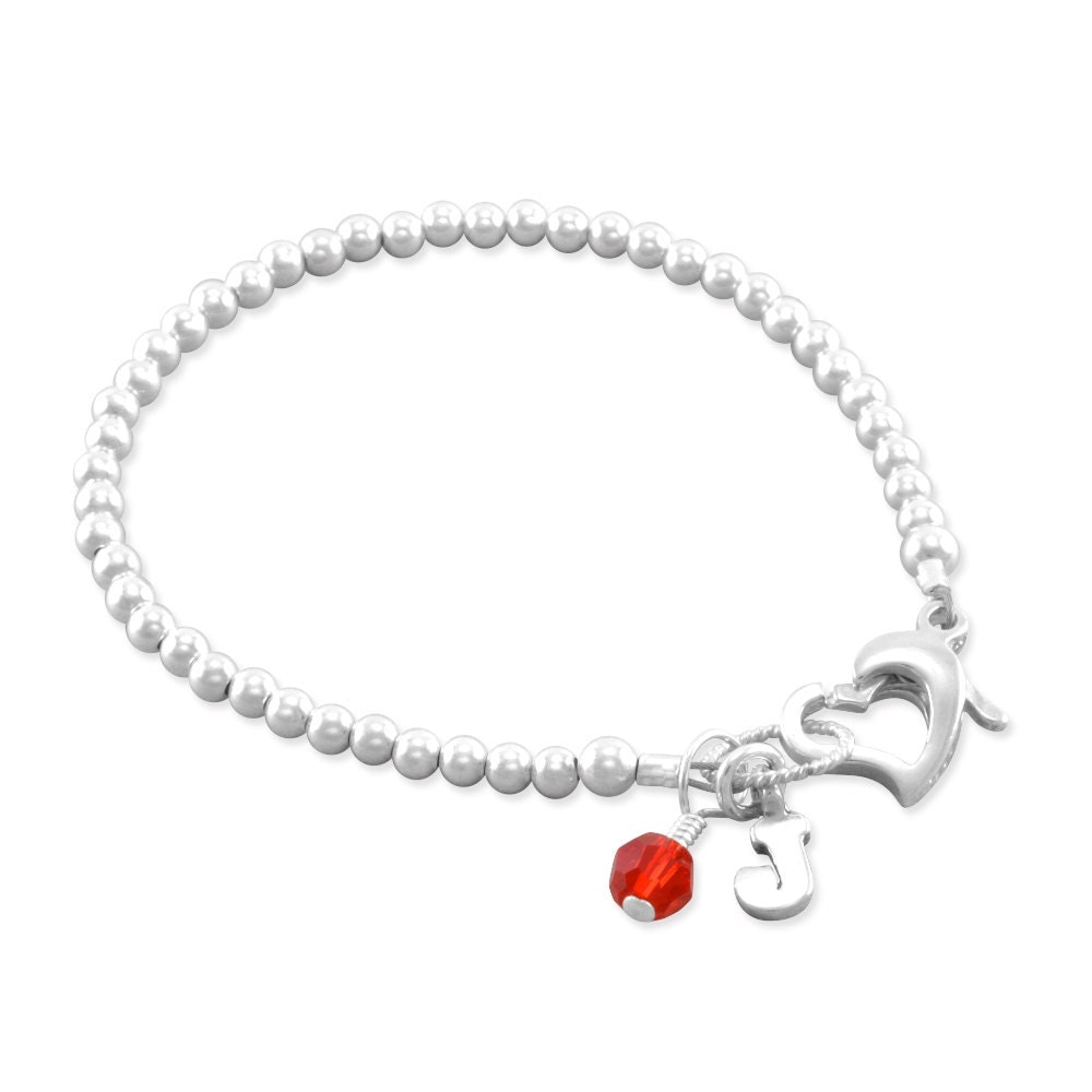 Baby Bracelet sterling silver beads tiny bead simple charm