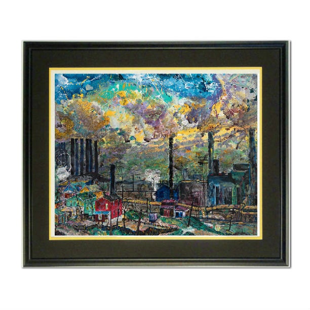 Pittsburgh Steel wall art Steel Mill art Pittsburgh History