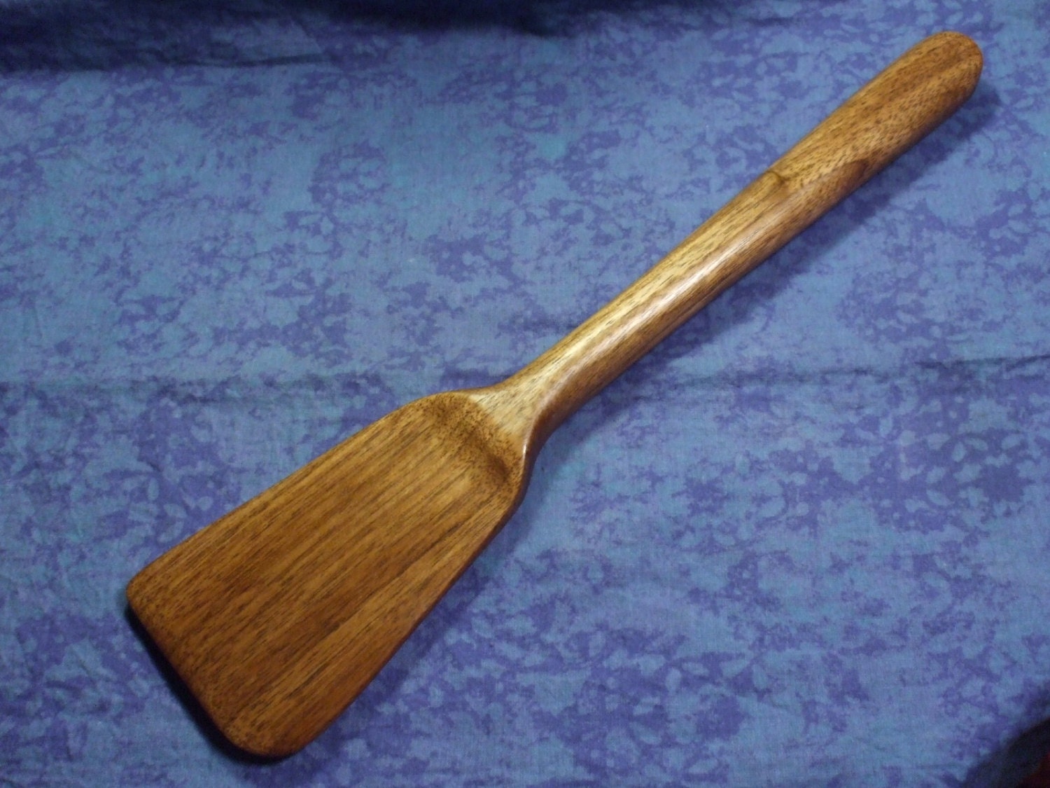 Hand carved saute spatula in walnut wood