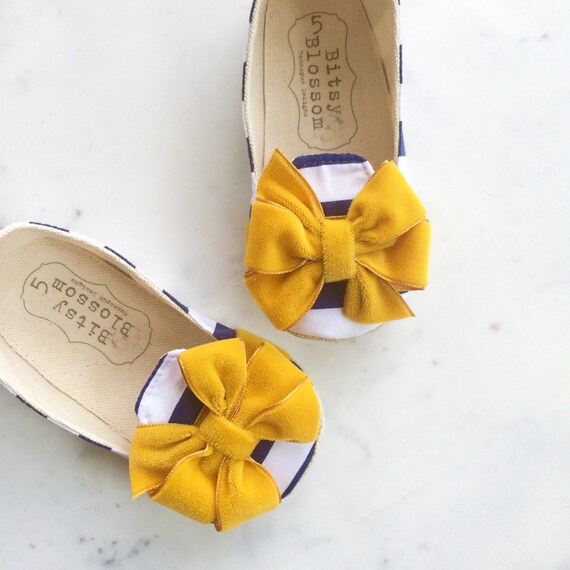 Mustard Baby Shoes Toddler Shoes Girl Shoes Nautical Shoes