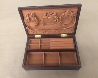 Vintage Wooden Jewelry Box