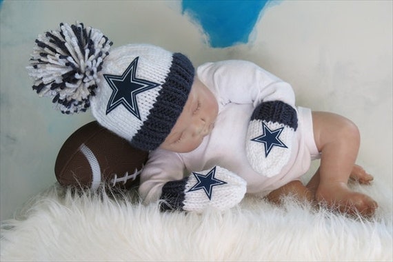 Dallas Cowboys Baby Newborn Cowboys Beanie and by babyknitsnfrills