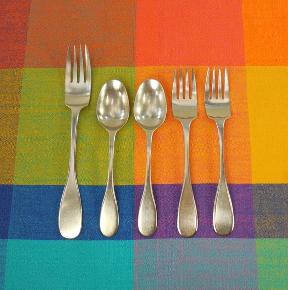 5 Pc. Towle Lauffer Japan ASTROW 18/8 Stainless Flatware